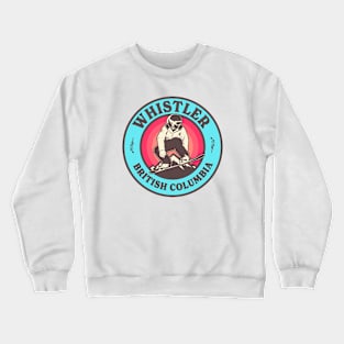 Whistler BC Snowboard Badge Crewneck Sweatshirt